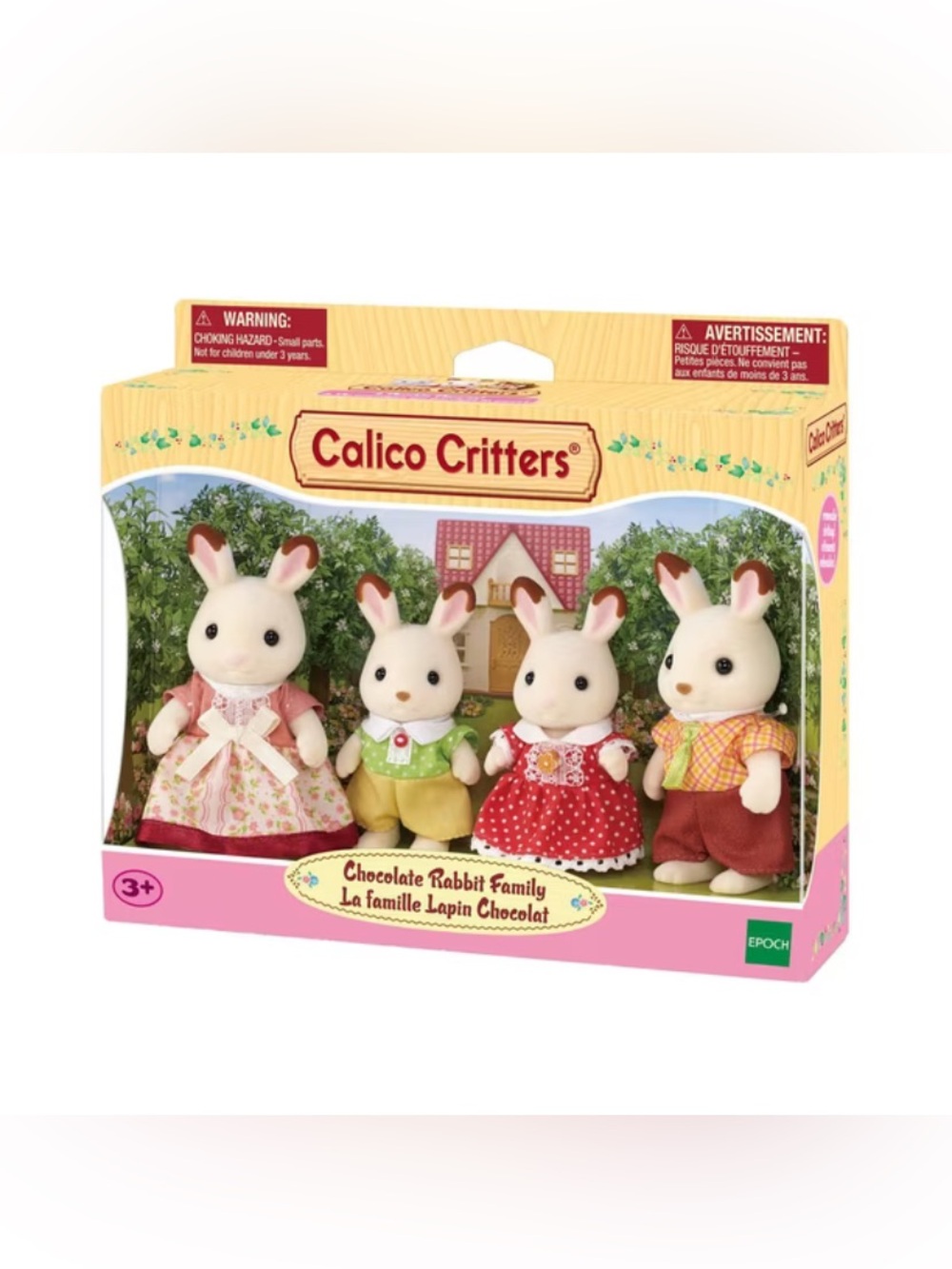 BNIB Calico Critters Chocolate Rabbit Family